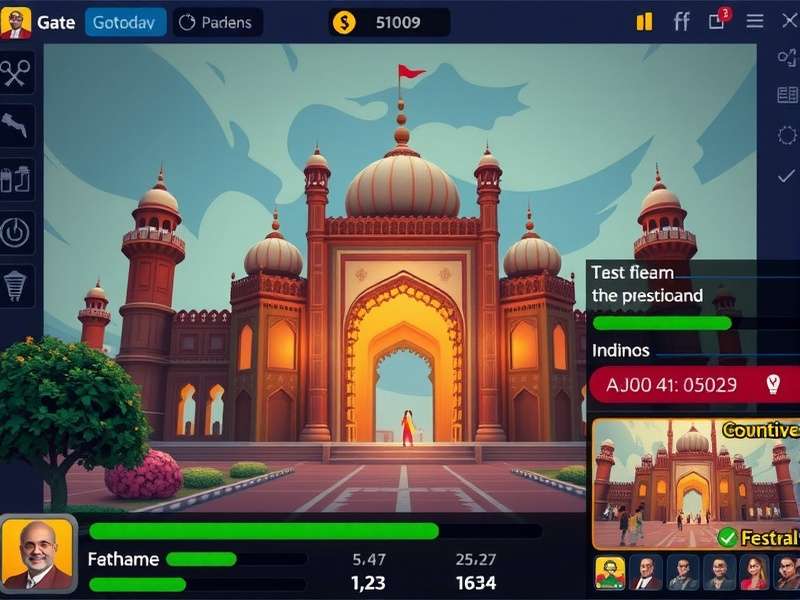 Gate Grandeur featuring Indian festival event